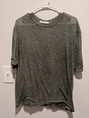 We The Free Heathered Olive Green Short Sleeve Tee